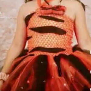 Adorable Tiger Costume – Toddler/Child Tutu Dress with Ears